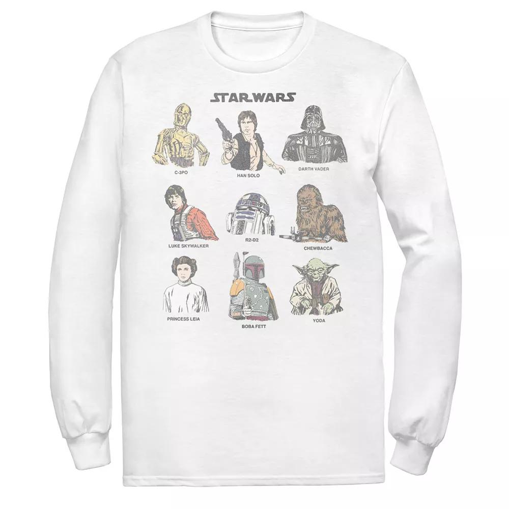 Men's Star Wars Character Cast Tee, Size: Large, White Product Image
