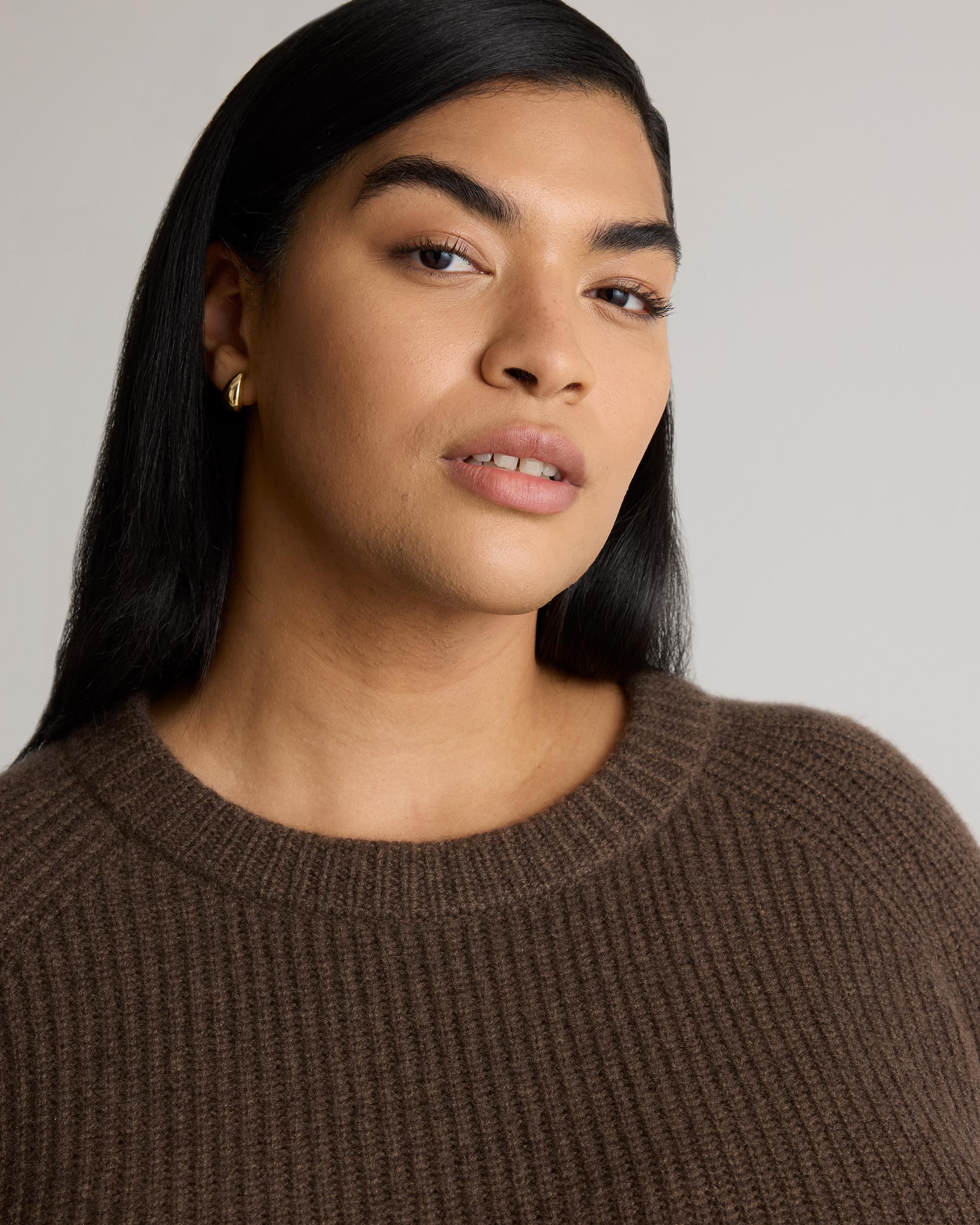 Quince | Women's Mongolian Cashmere Fisherman Crewneck Sweater Product Image