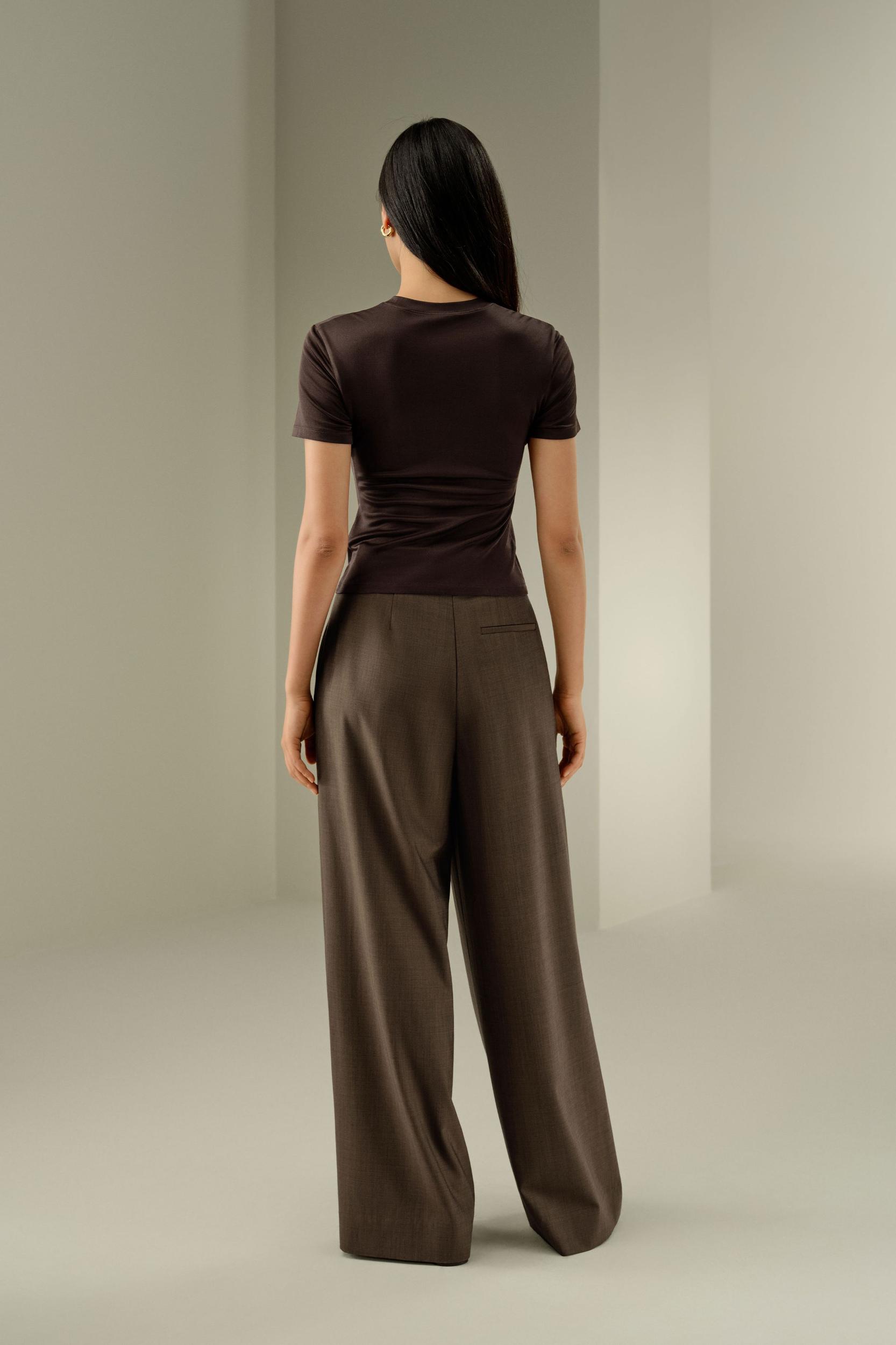 Slim Fitted Silk Jersey Tee Product Image