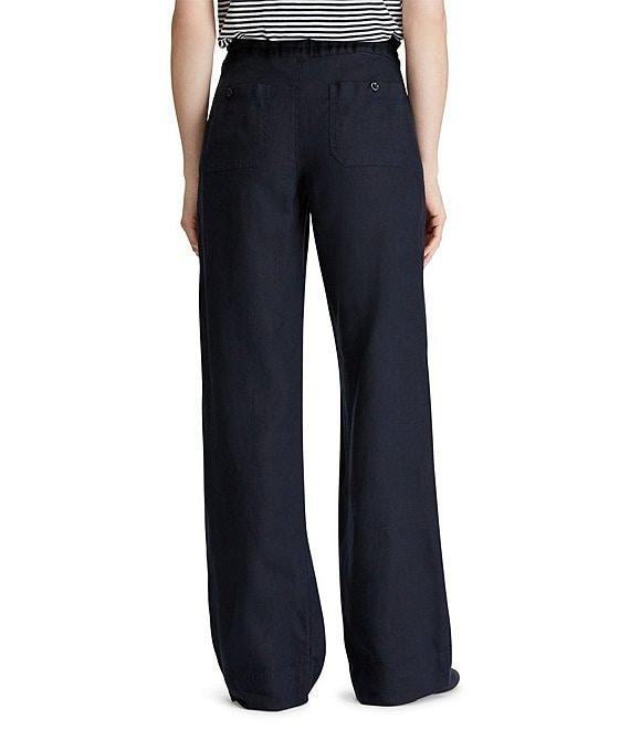 Lauren Ralph Lauren Wide Leg Linen Pants Product Image