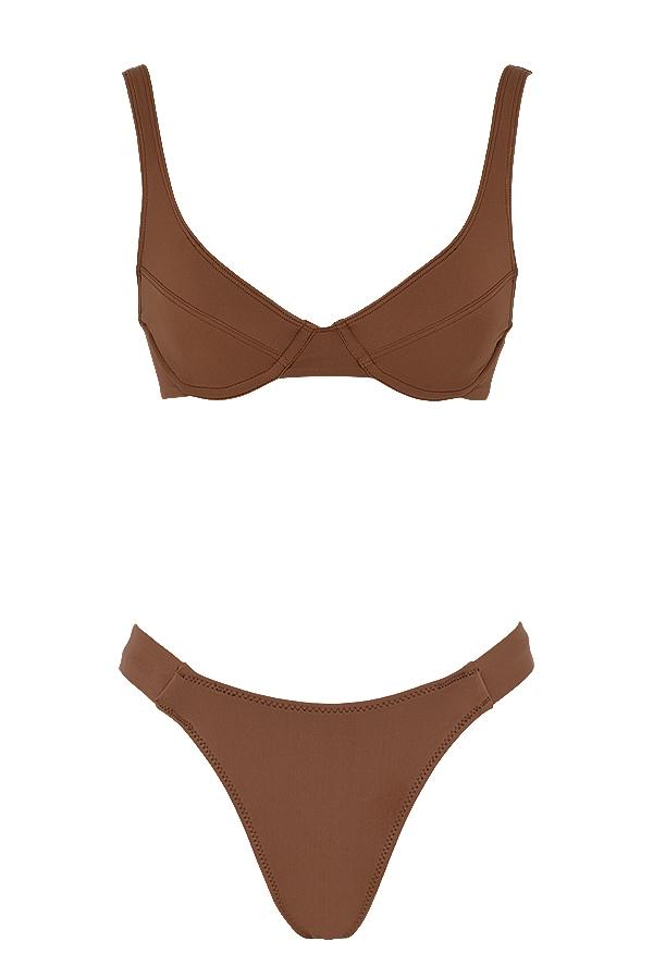Mariposa  chocolate underwired bikini Product Image