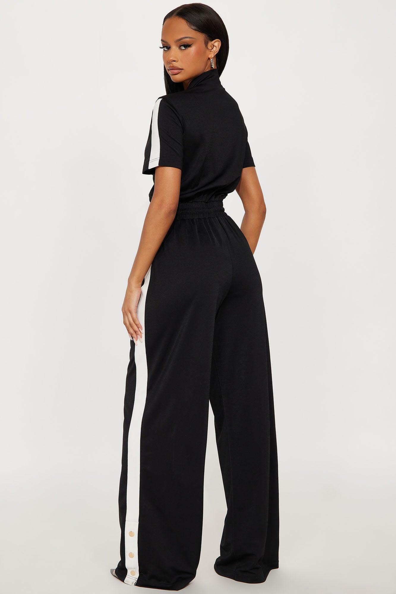 Lianna Short Sleeve Jumpsuit - Black Female Product Image
