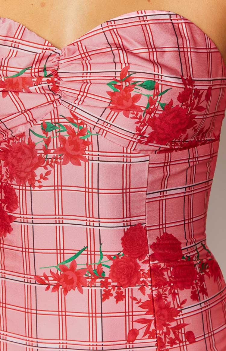 Blu Pink Floral Strapless Mini Dress Baby Product Image