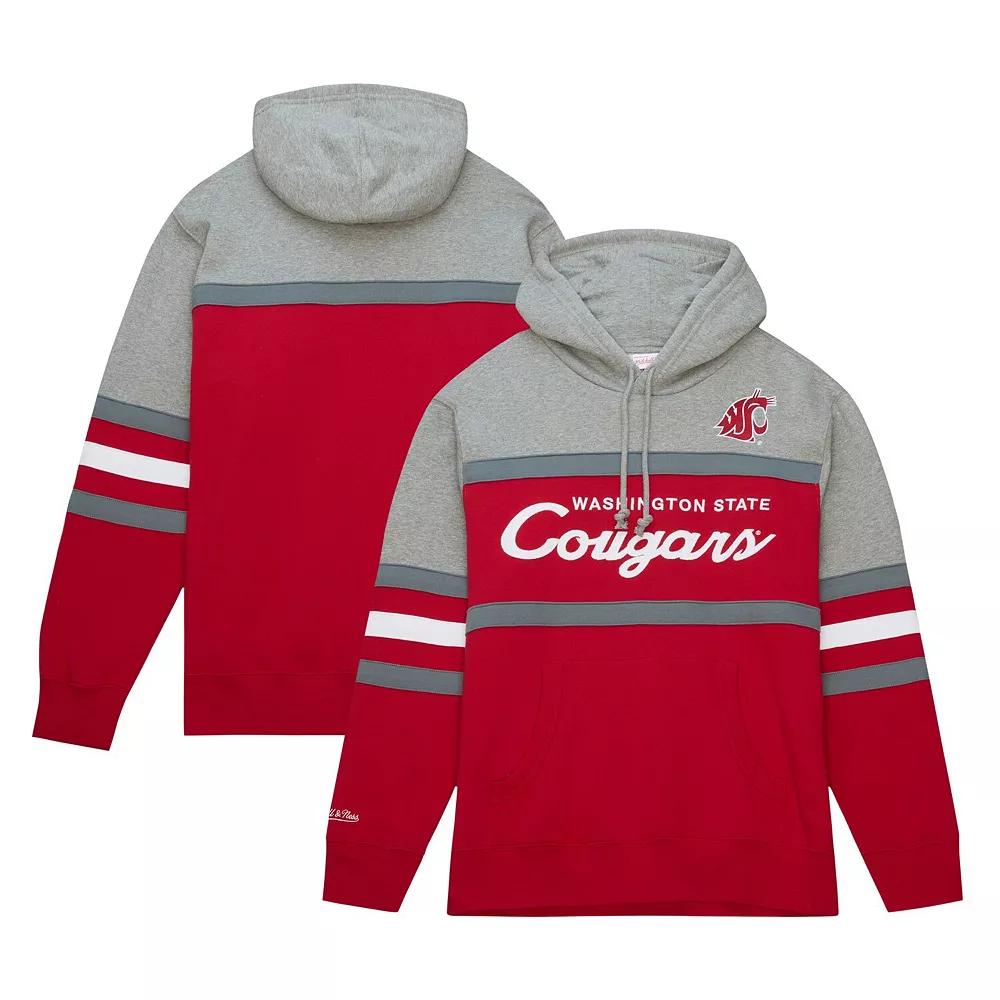 Men's Mitchell & Ness Red Washington State Cougars Head Coach Pullover Hoodie,  Product Image