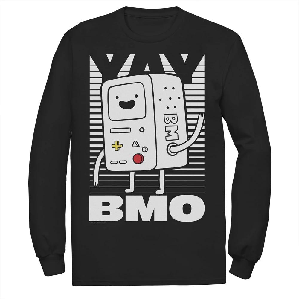 Men's Cartoon Network Adventure Time BMO "Yay" Fade Long Sleeve Tee,  Product Image