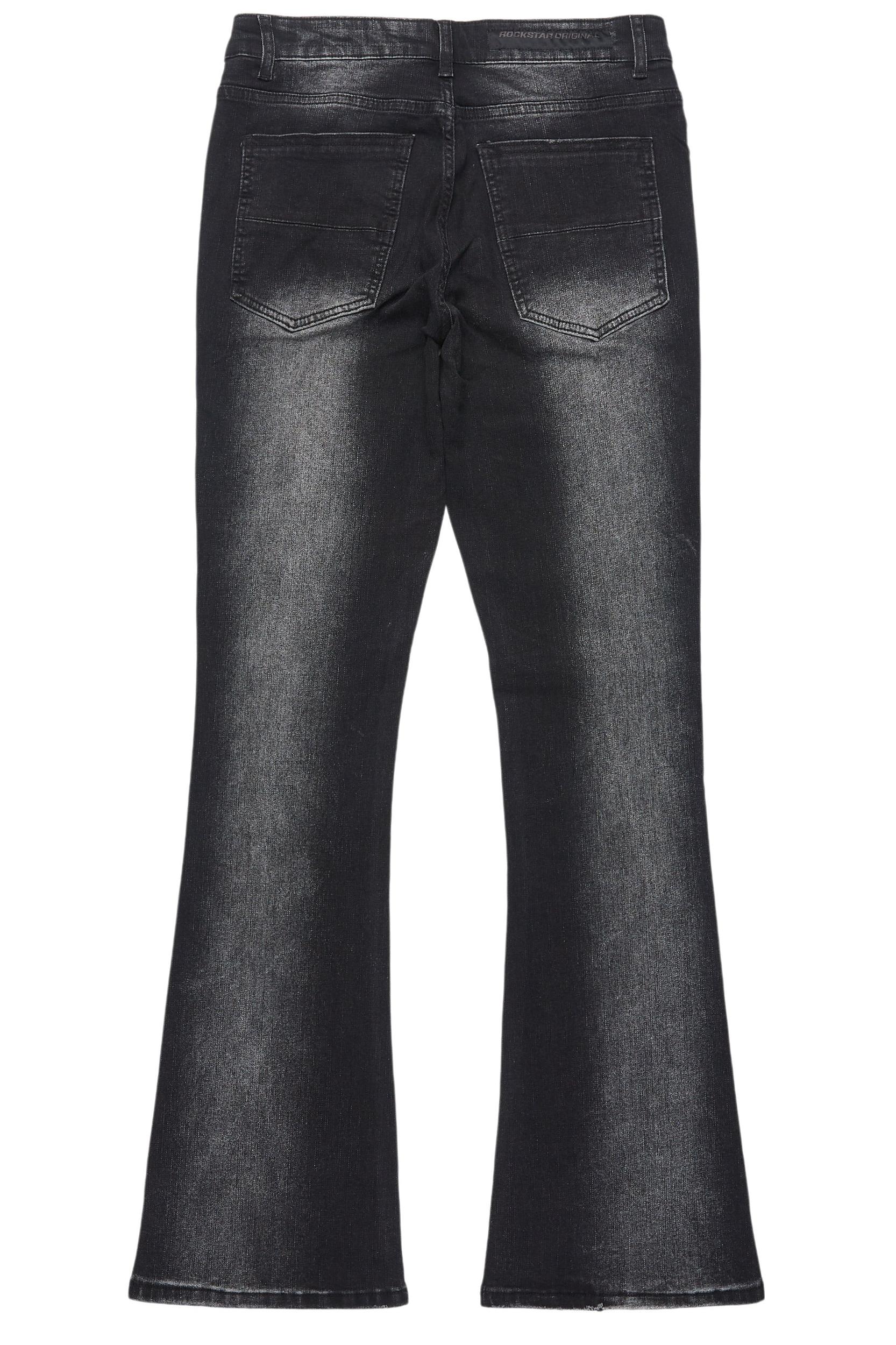 Drick Dark Grey Regular Fit Flare Jean Male Product Image