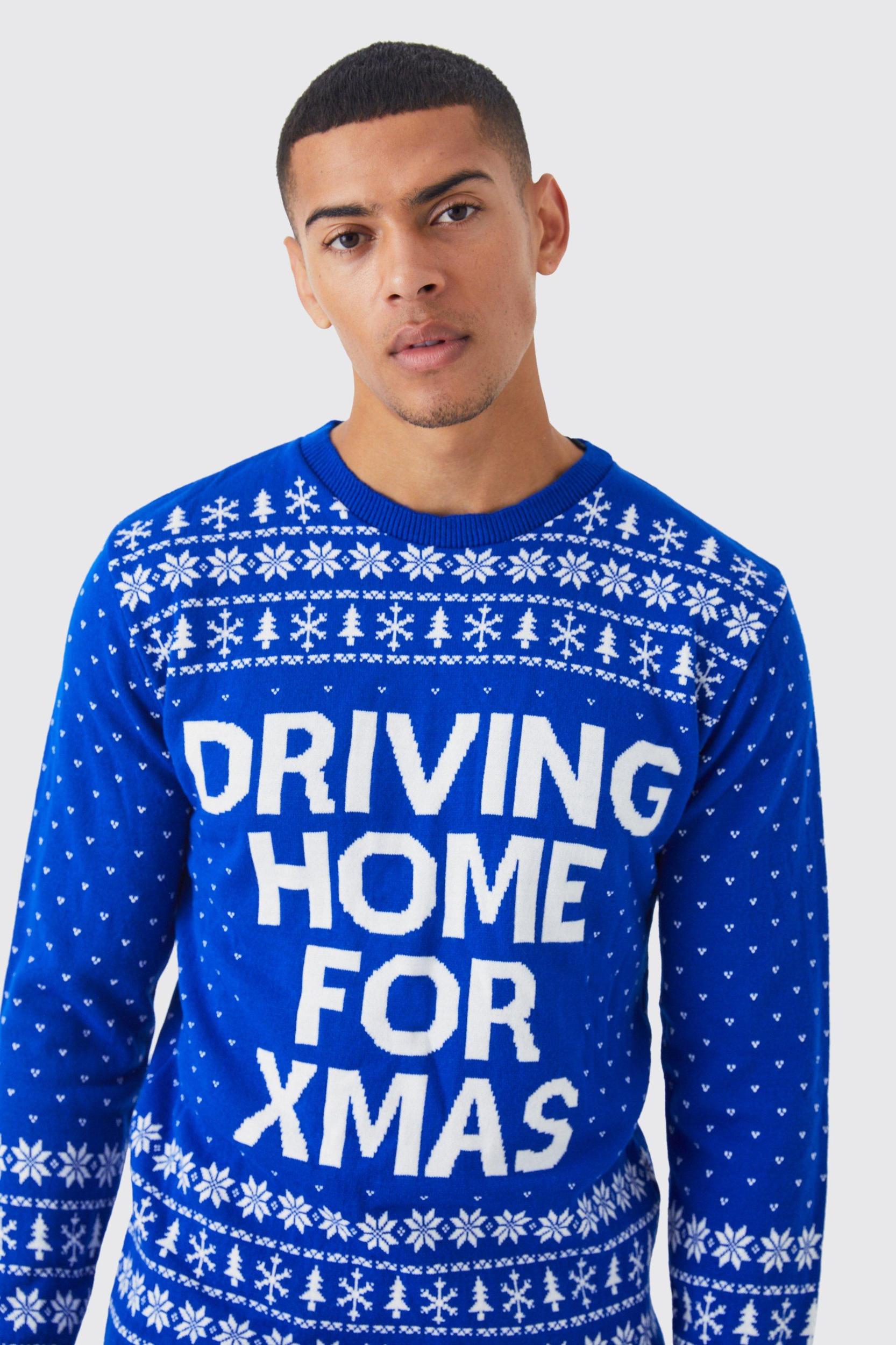 Driving Home For Xmas Sweater | boohooMAN USA Product Image