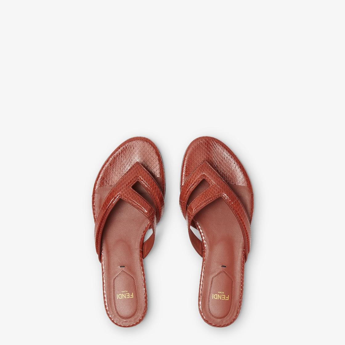 Fendi FlingBrown ayers flatform thong sandals Product Image