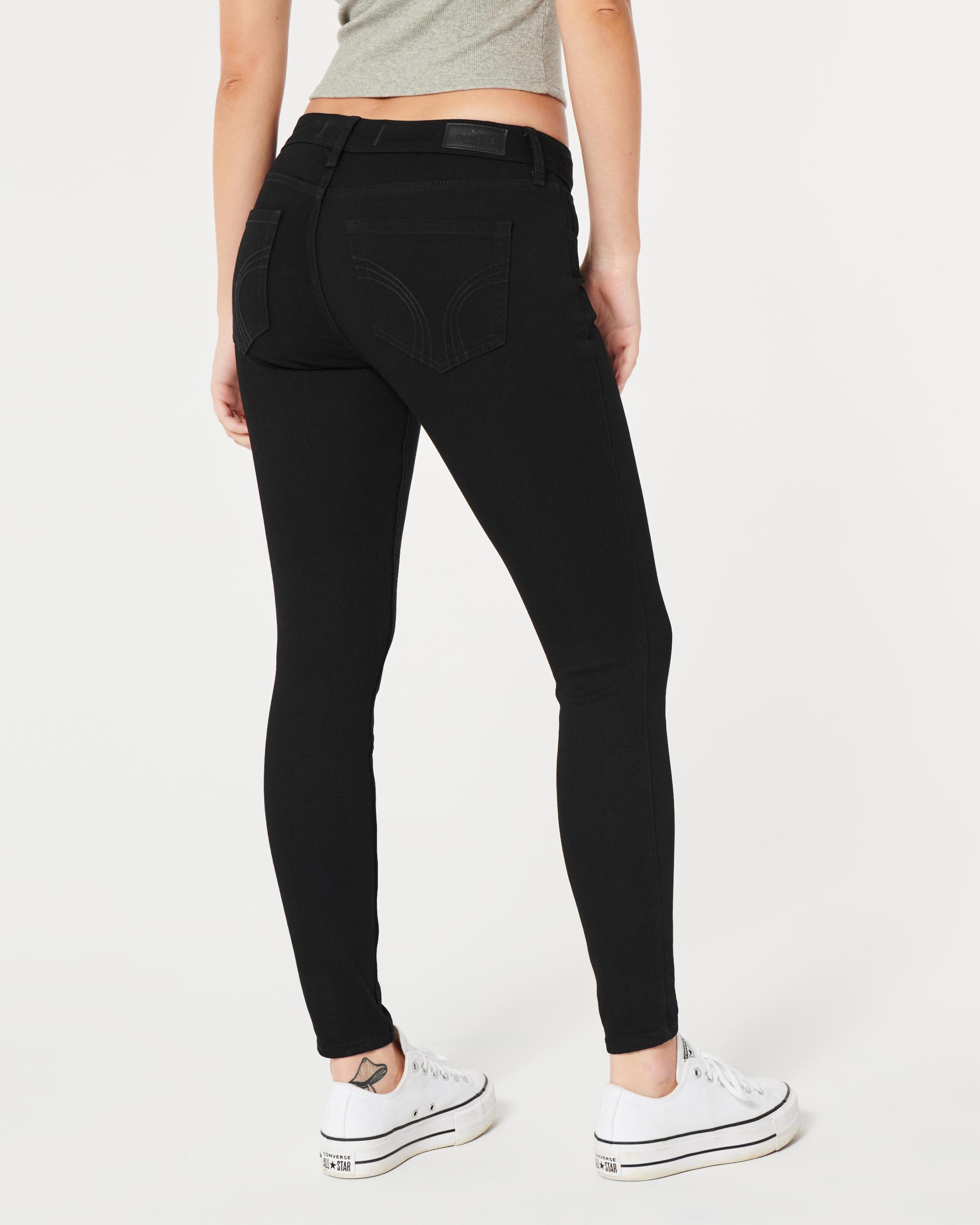Curvy Low-Rise Black Super Skinny Jeans Product Image
