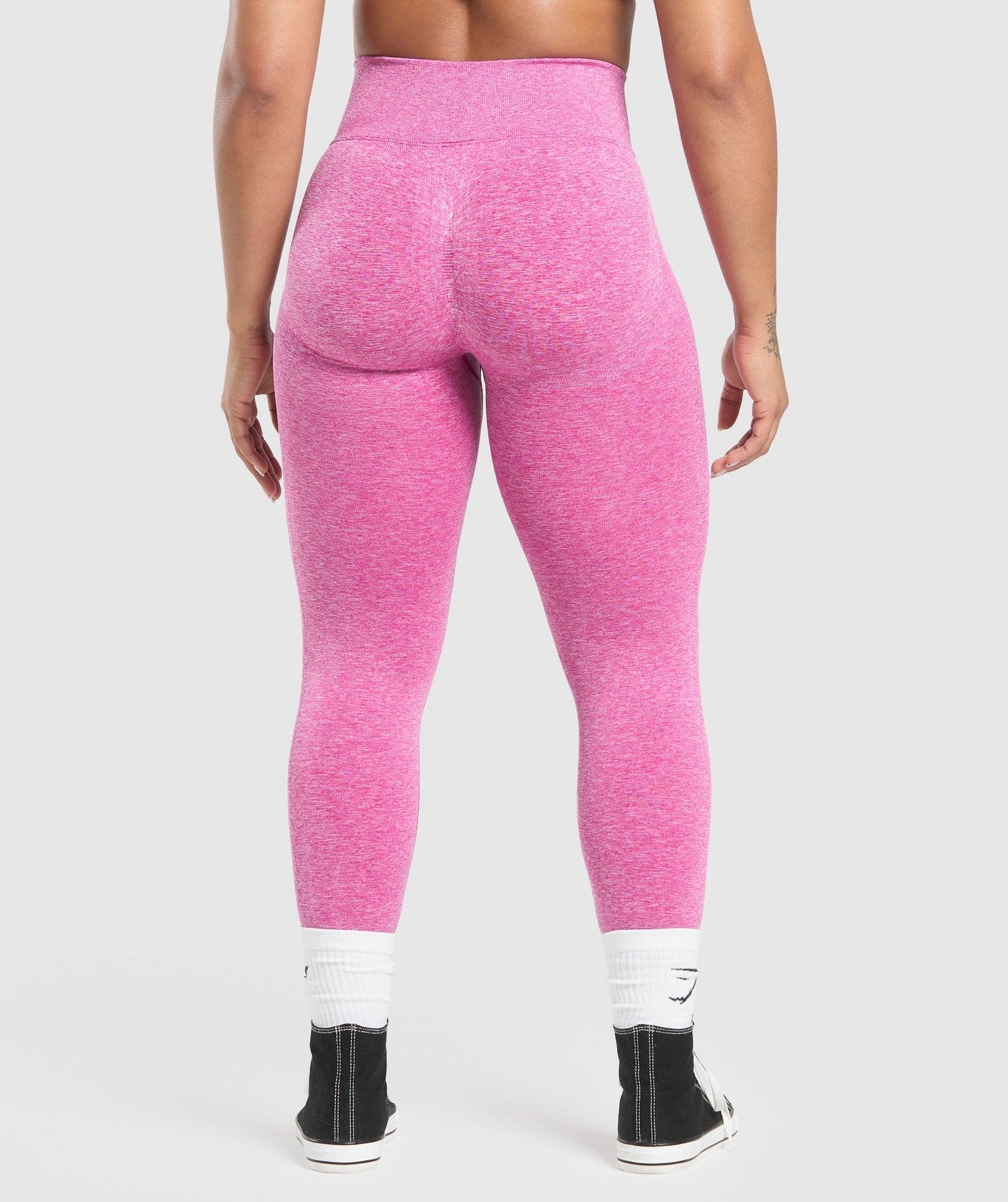 Gymshark Lift Seamless Leggings - Winning Pink/White Marl Female Product Image