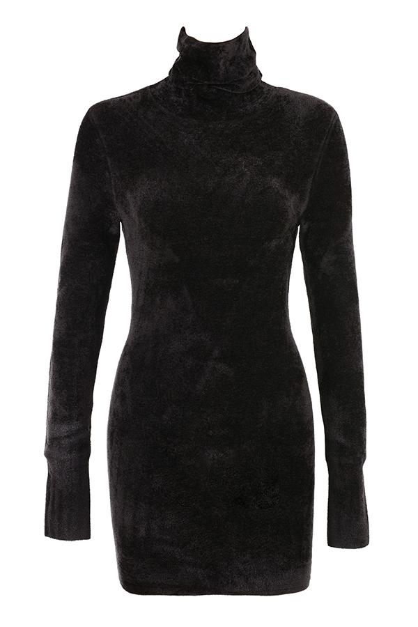 Taya  charcoal chenille mini dress - sale Product Image