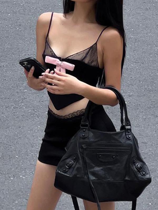 Lace Bow Short Two Piece Product Image