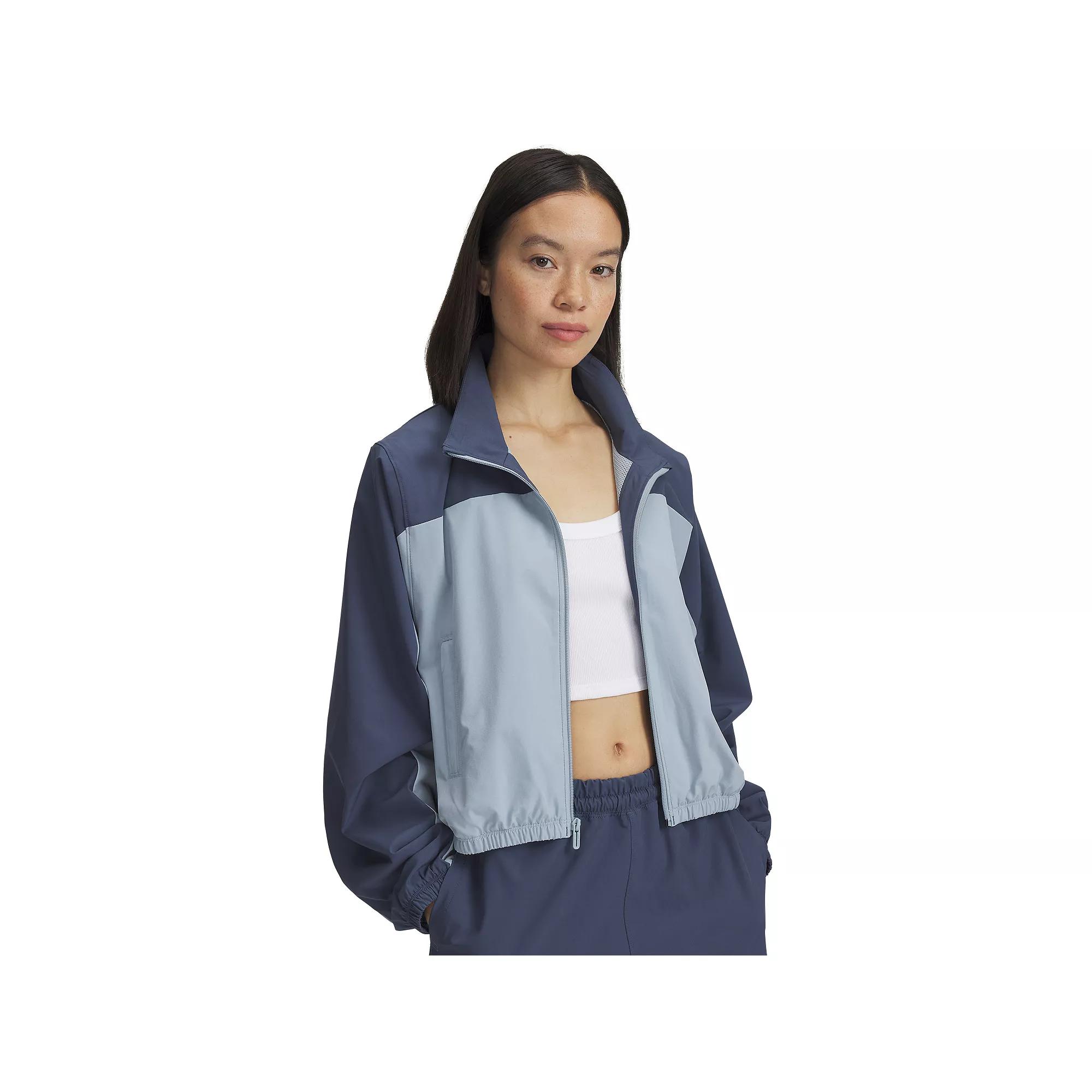 Women's Under Armour Rival Woven Crop Jacket,  Product Image
