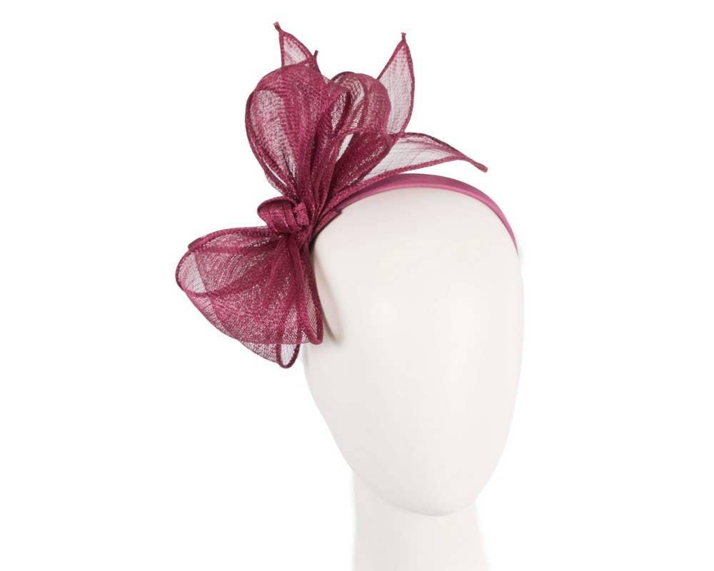 Sinamay bow fascinator - Navy Product Image