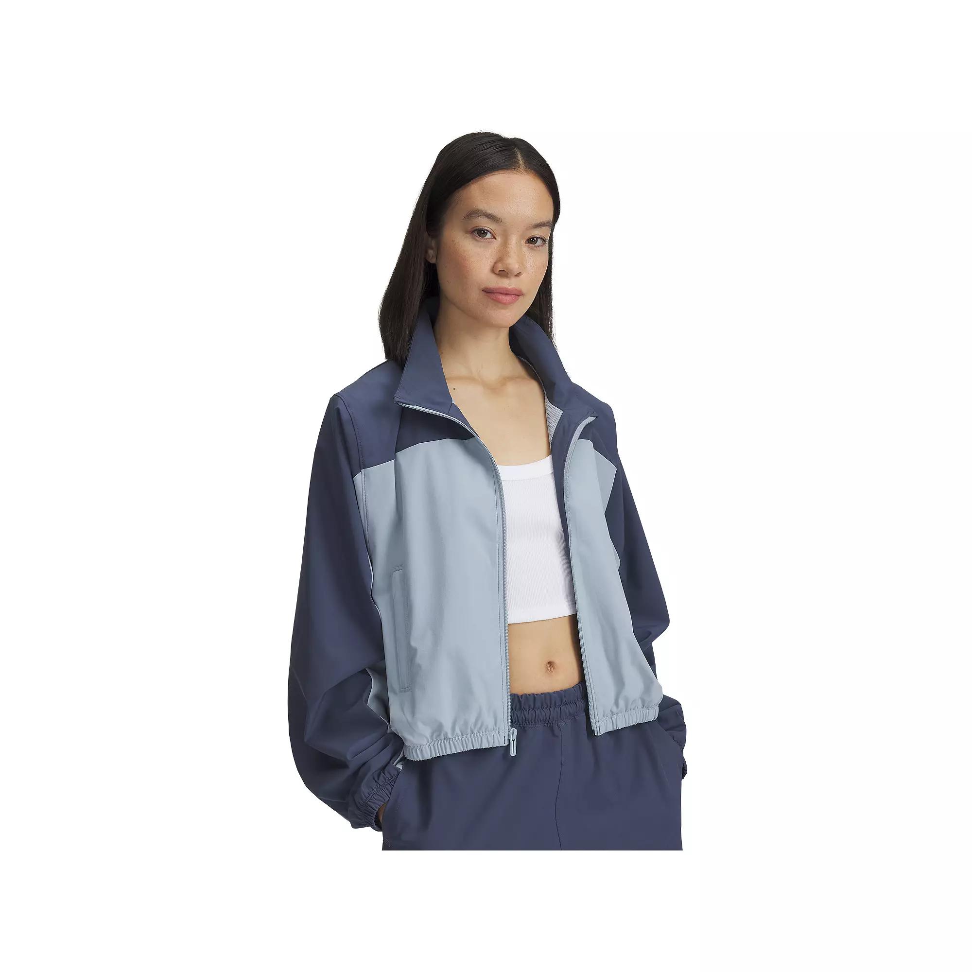 Women's Under Armour Rival Woven Crop Jacket,  Product Image