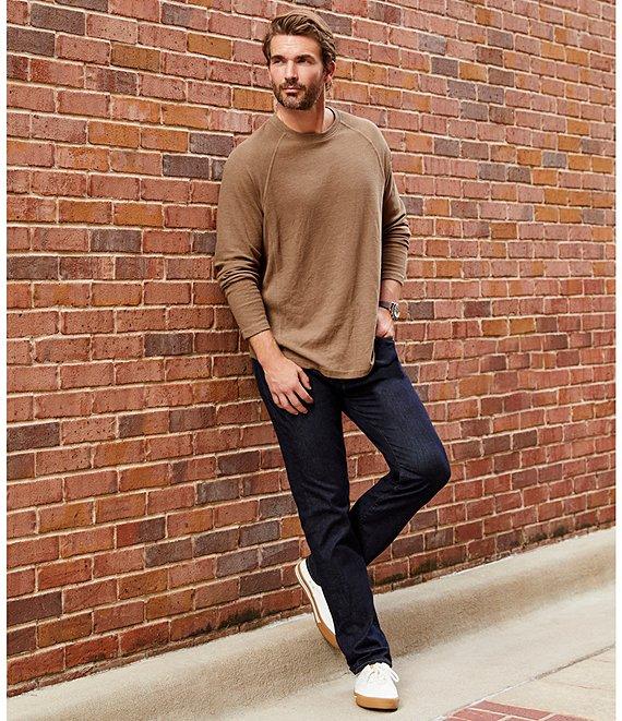 Cremieux Premium Denim Relaxed Straight Fit Dark Wash Stretch Jeans Product Image