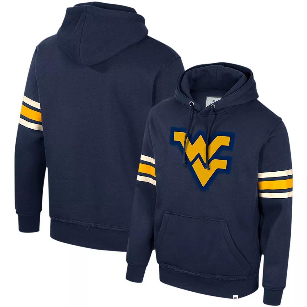Men's Colosseum Navy West Virginia Mountaineers Saluting Pullover Hoodie,  Product Image