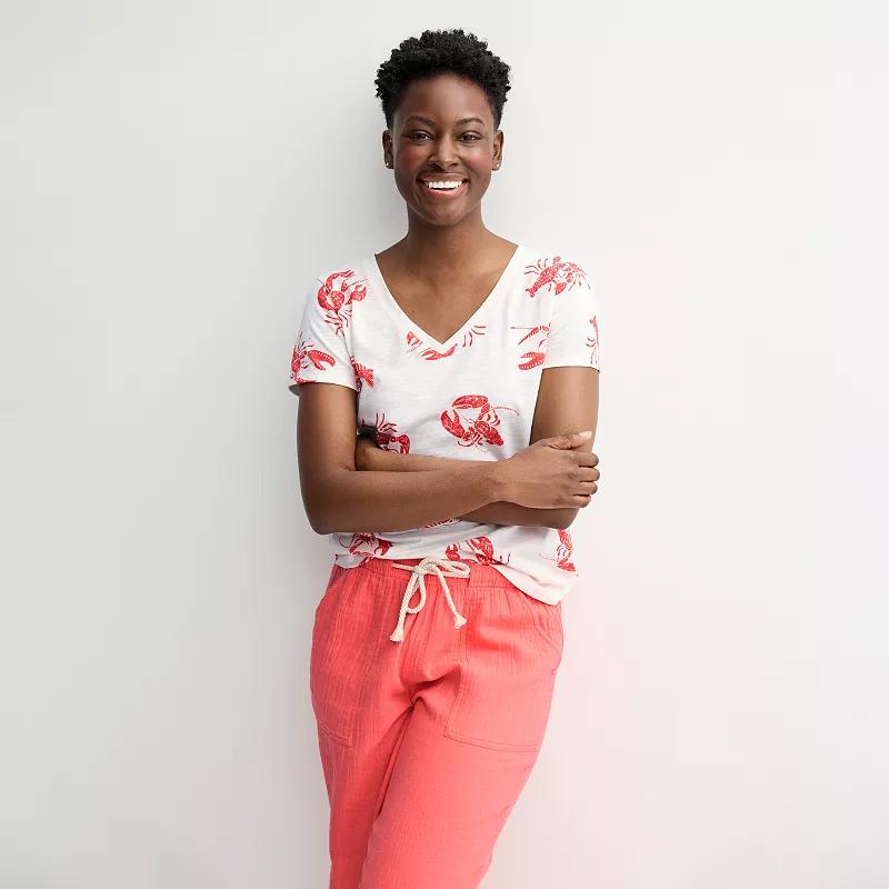 Women's Sonoma Goods For Life® Everyday Short Sleeve V-Neck Tee,  Product Image