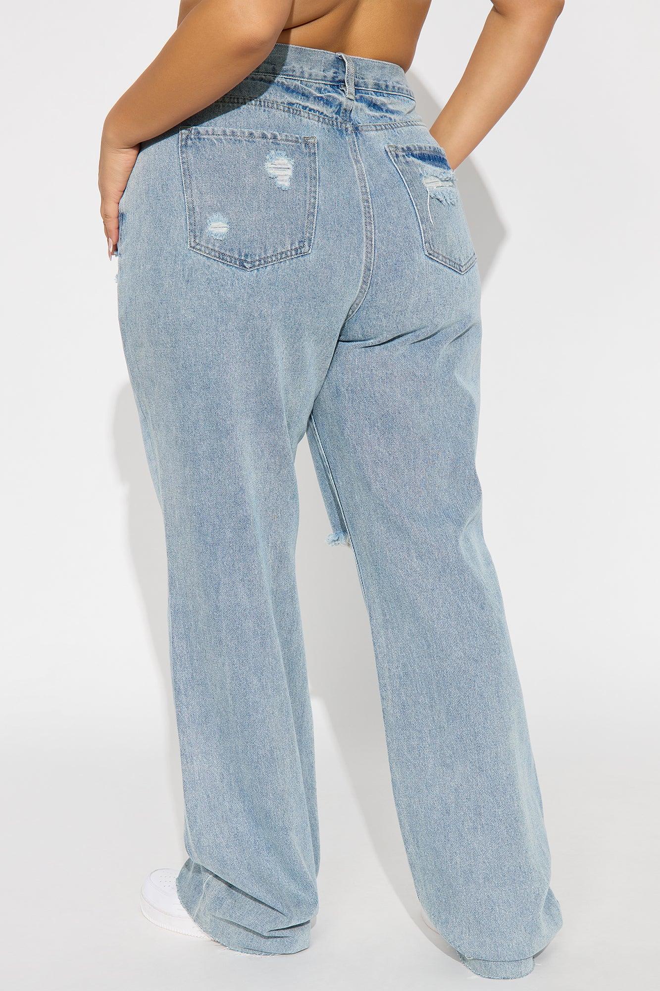 Tall Topanga 90's Ripped Straight Leg Jeans - Medium Wash Female Product Image