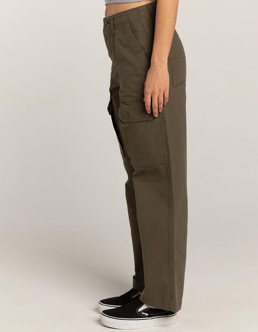 VANS Arroyo Wide Leg Womens Cargo Pants - OLIVE Product Image