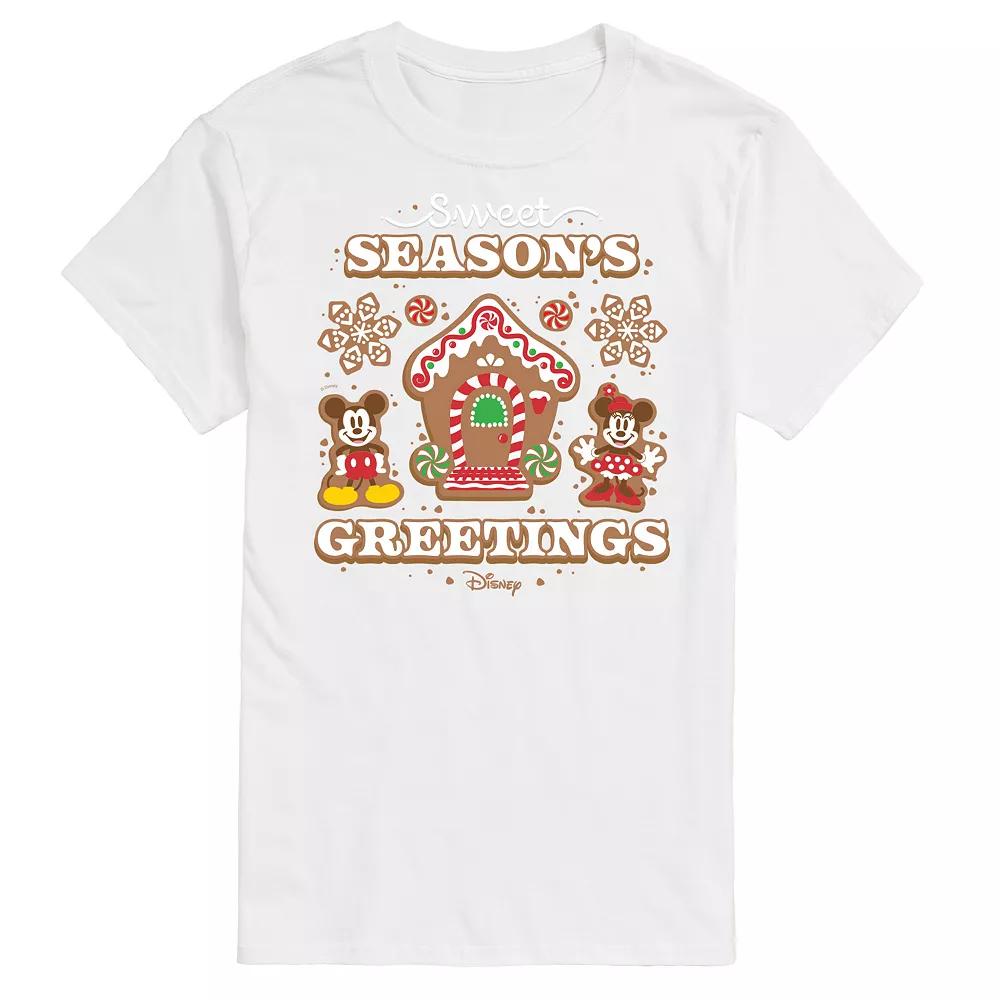 Disney's Mickey & Minnie Mouse Men's Sweet Seasons Greetings Graphic Tee,  Product Image