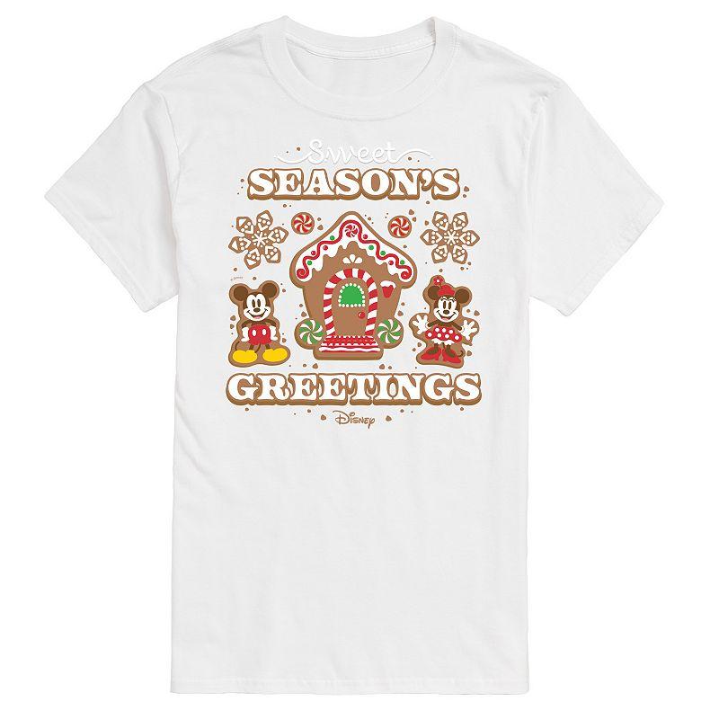 Disney's Mickey & Minnie Mouse Men's Sweet Seasons Greetings Graphic Tee,  Product Image