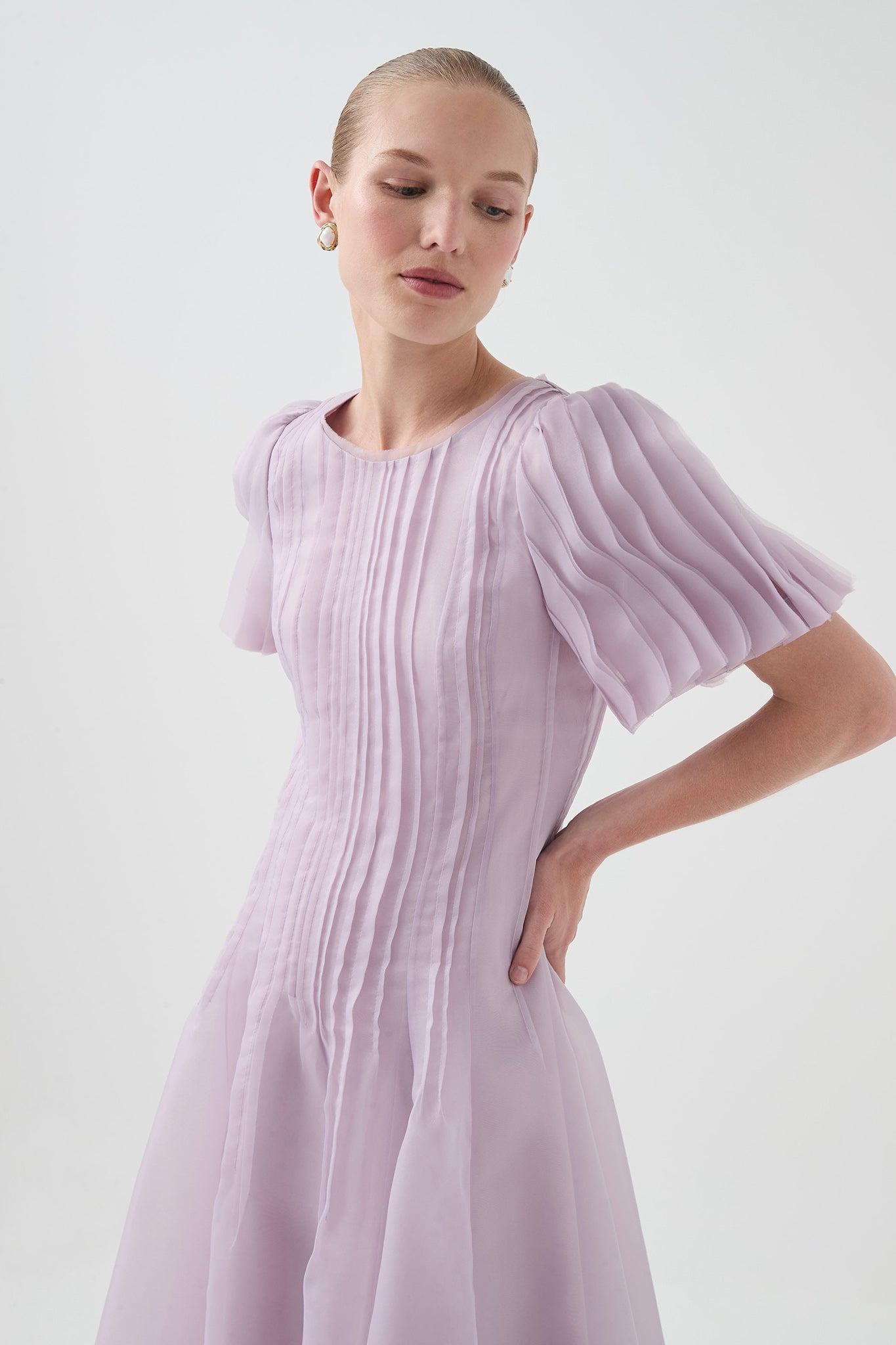 Nova Pleated Midi Dress Product Image