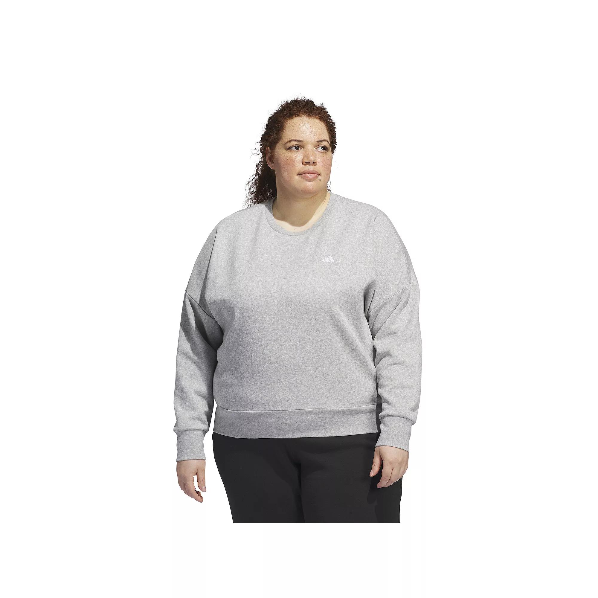 Plus Size adidas Essentials Feel Cozy Sportswear Sweatshirt, Women's, Size: 2XL, Medium Grey Grey Product Image