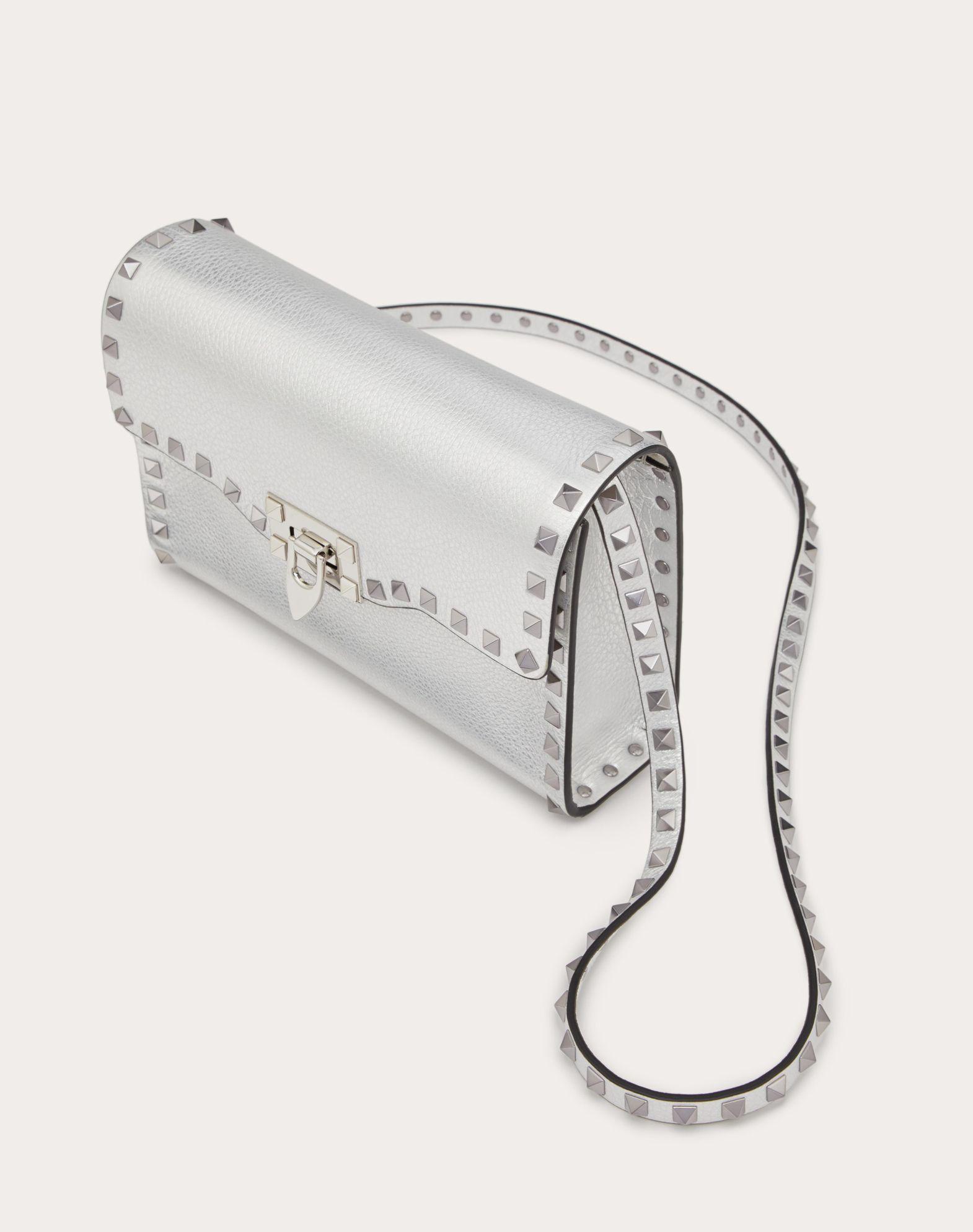 Small Rockstud Grainy Calfskin Crossbody Bag Product Image