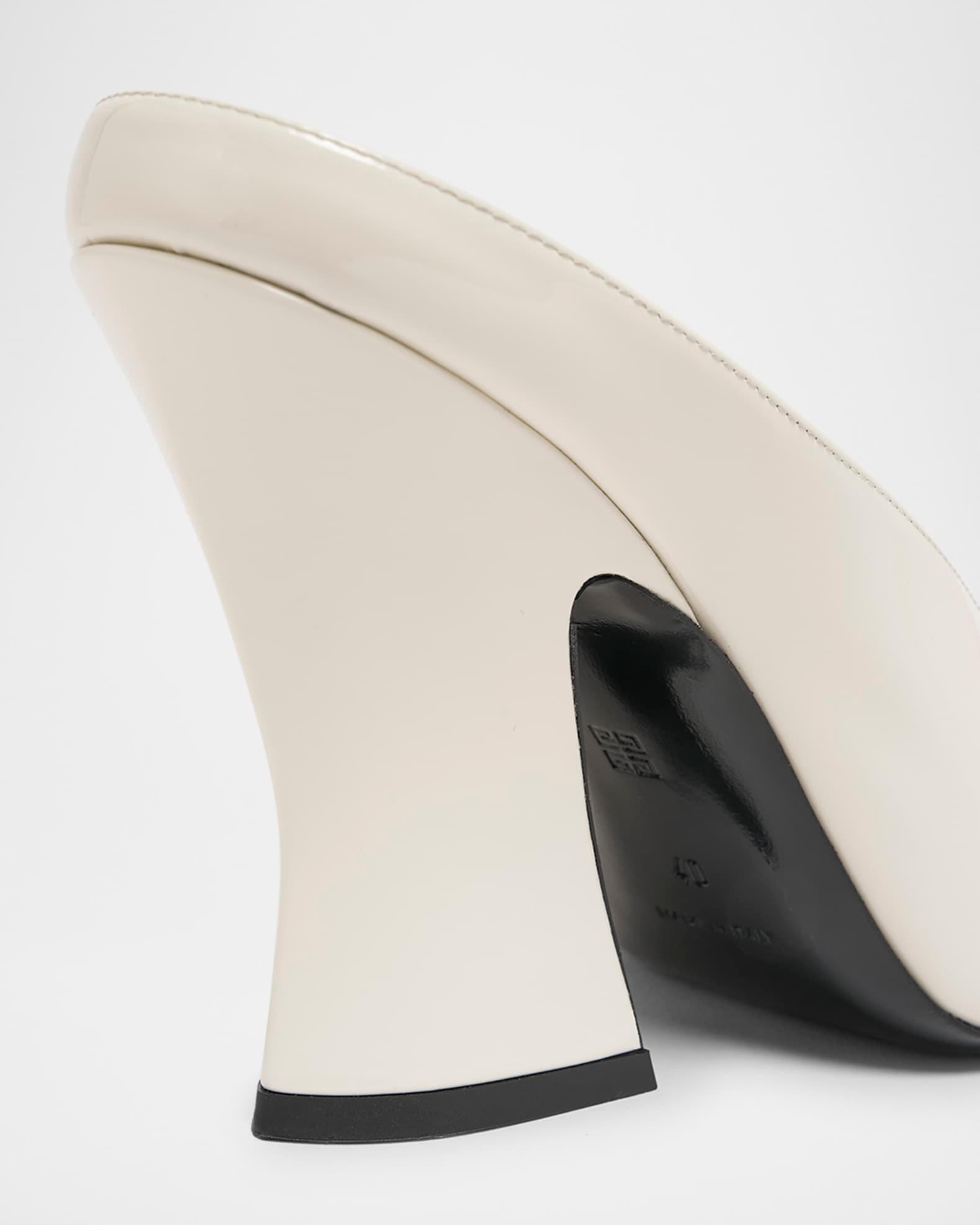 Patent Leather Sculpted Block-Heel Mules Product Image