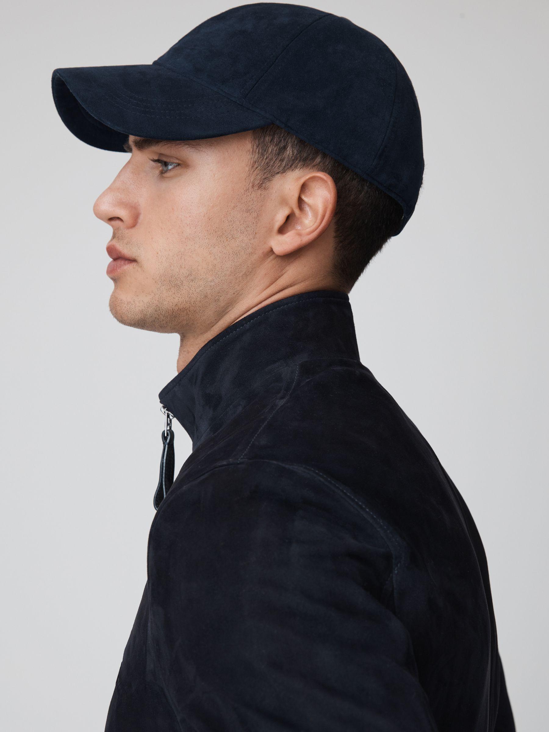 McLaren F1 Suede Zip-Through Jacket in Navy Product Image