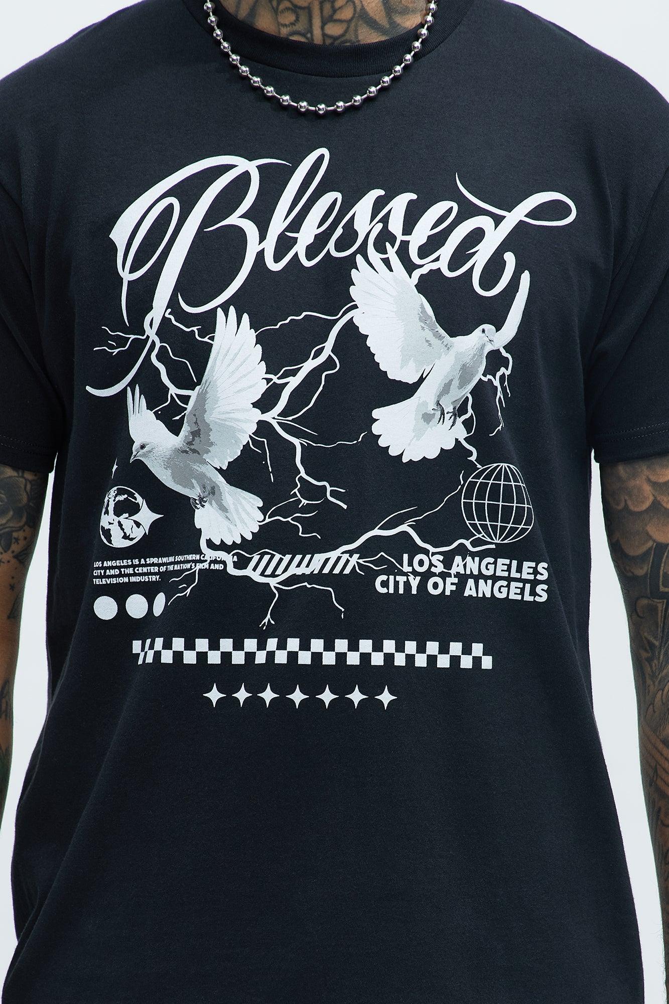 LA Blessed Short Sleeve Tee - Black Product Image