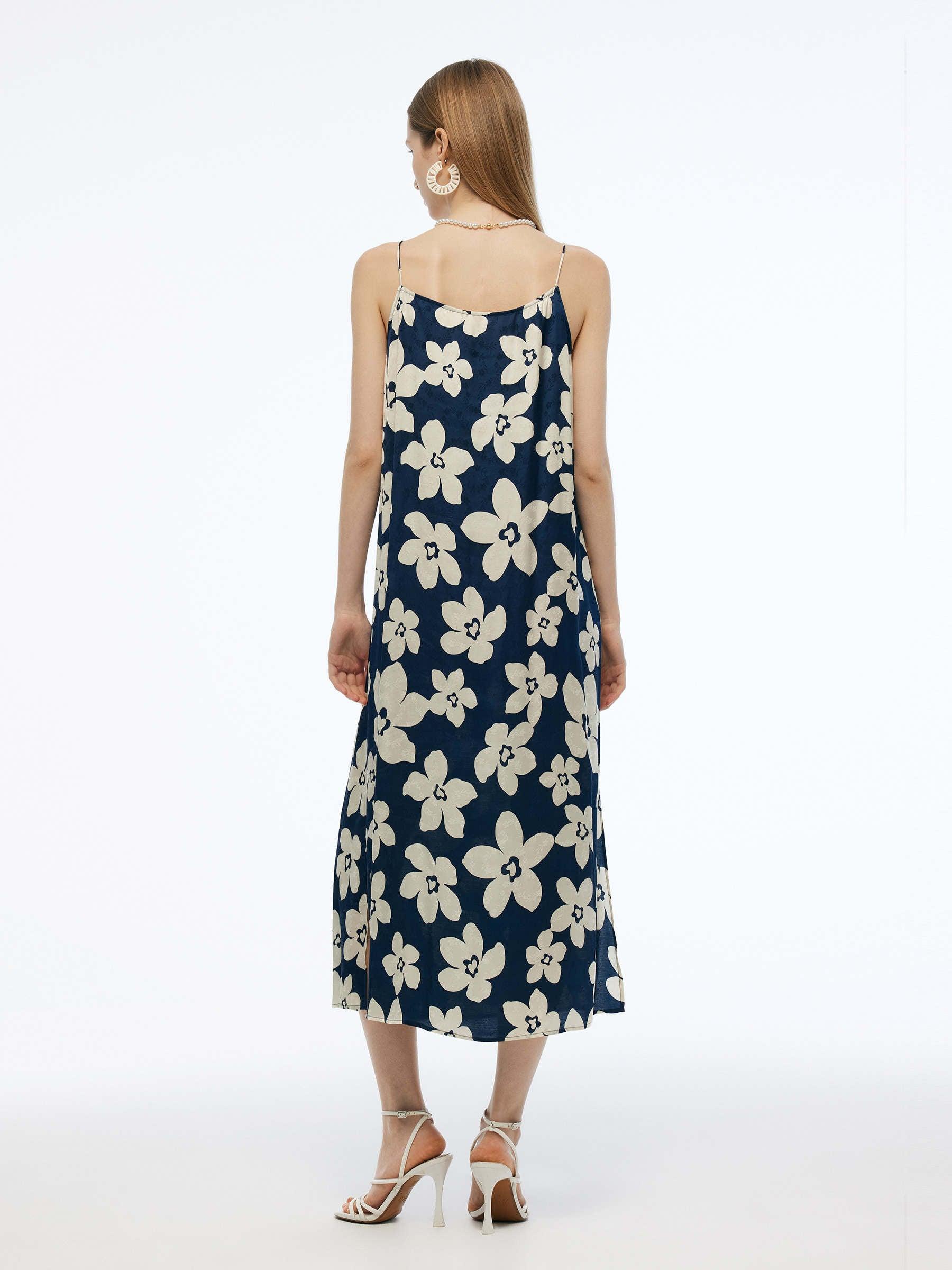 Floral Print Reversible Women Strap Maxi Dress Product Image