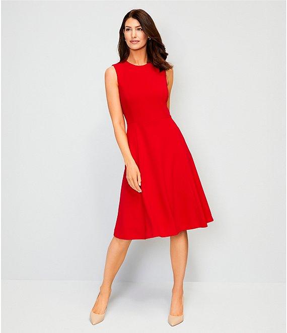 Investments Scuba Crepe Sleeveless Fit And Flare Dress Product Image