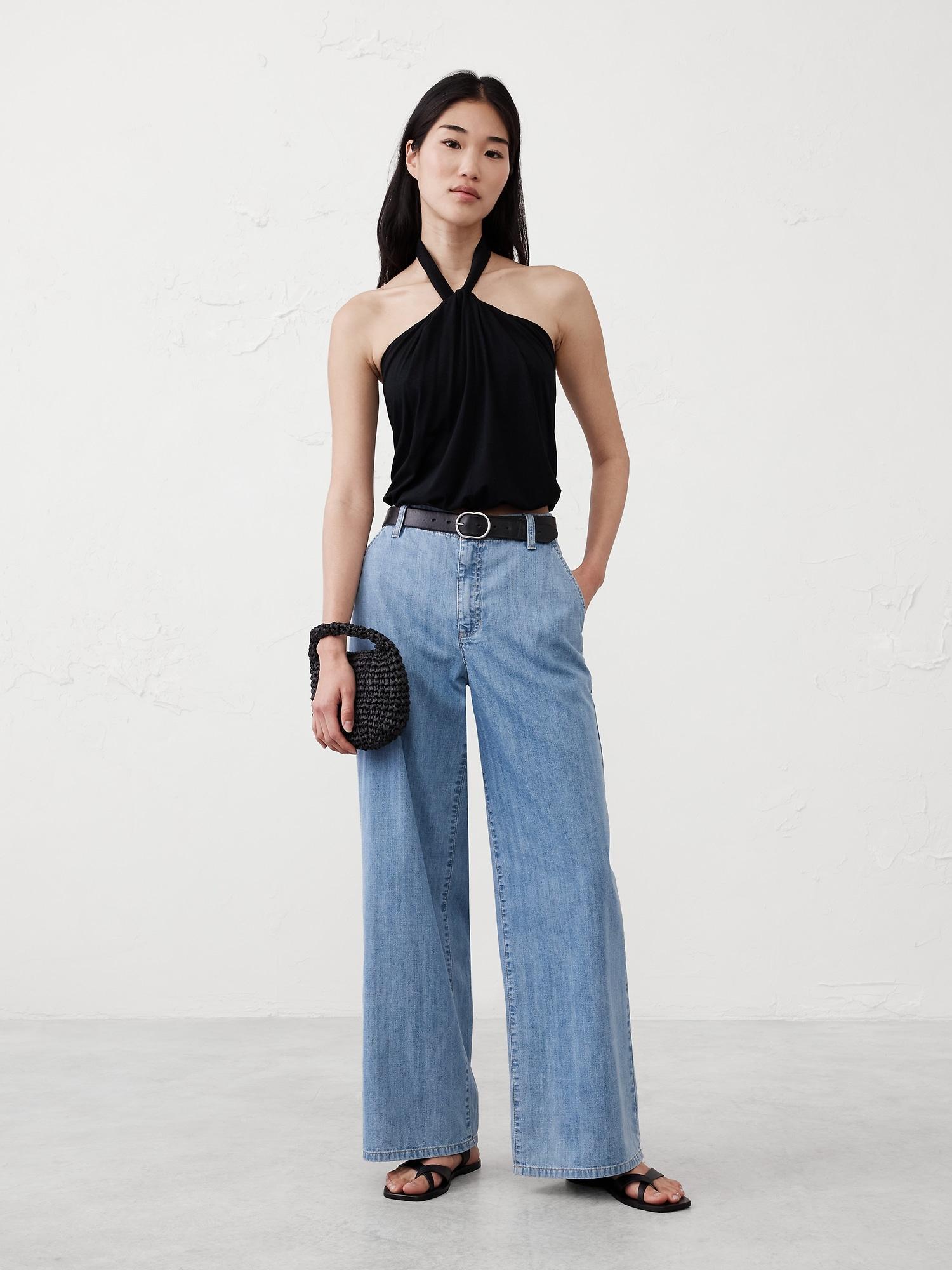 Wide-Leg High-Rise Summerweight Jean Product Image