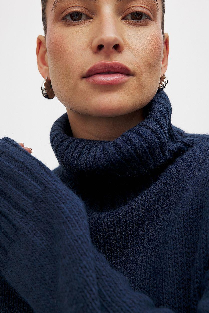 Turtle Neck Knitted Sweater Product Image