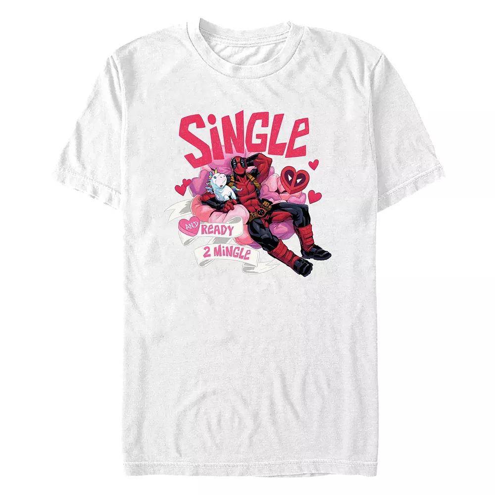 Men's Marvel Deadpool Single And Ready To Mingle Graphic Tee,  Product Image