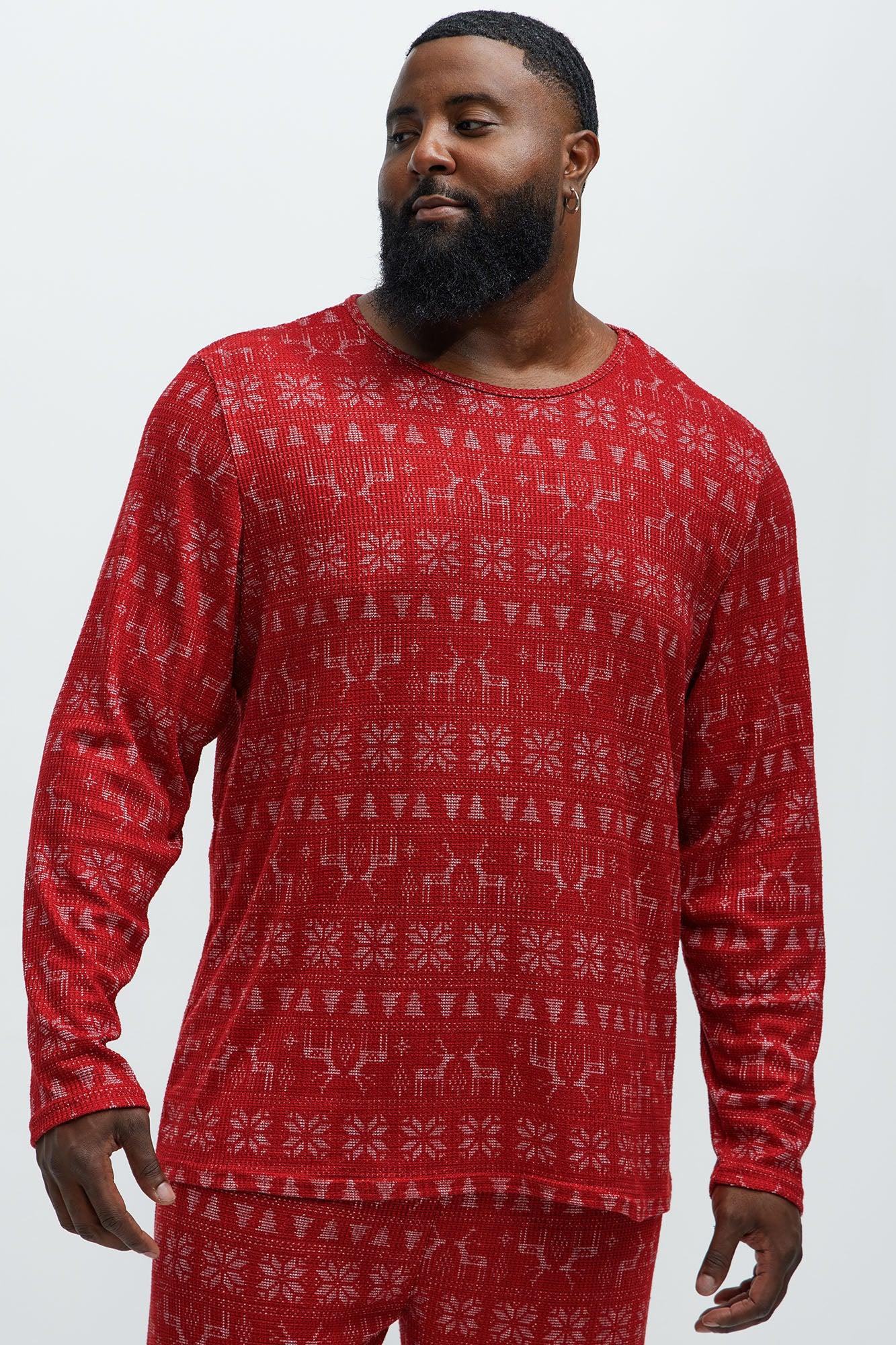 Holiday Feeling Christmas Holiday PJ Set - Red Product Image