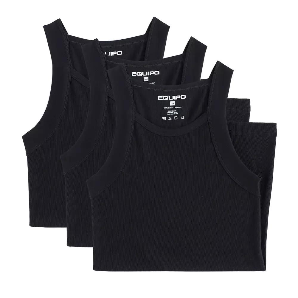 Men's Equipo 3-pack Solid Ribbed Tank Top A-Shirts,  Product Image