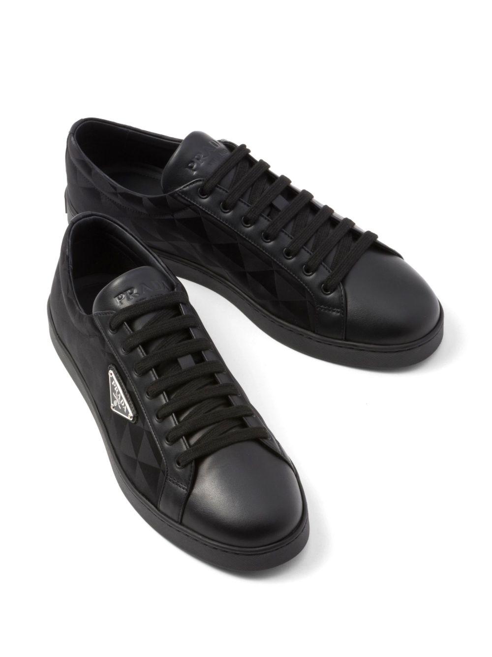 triangle-logo lace-up sneakers Product Image