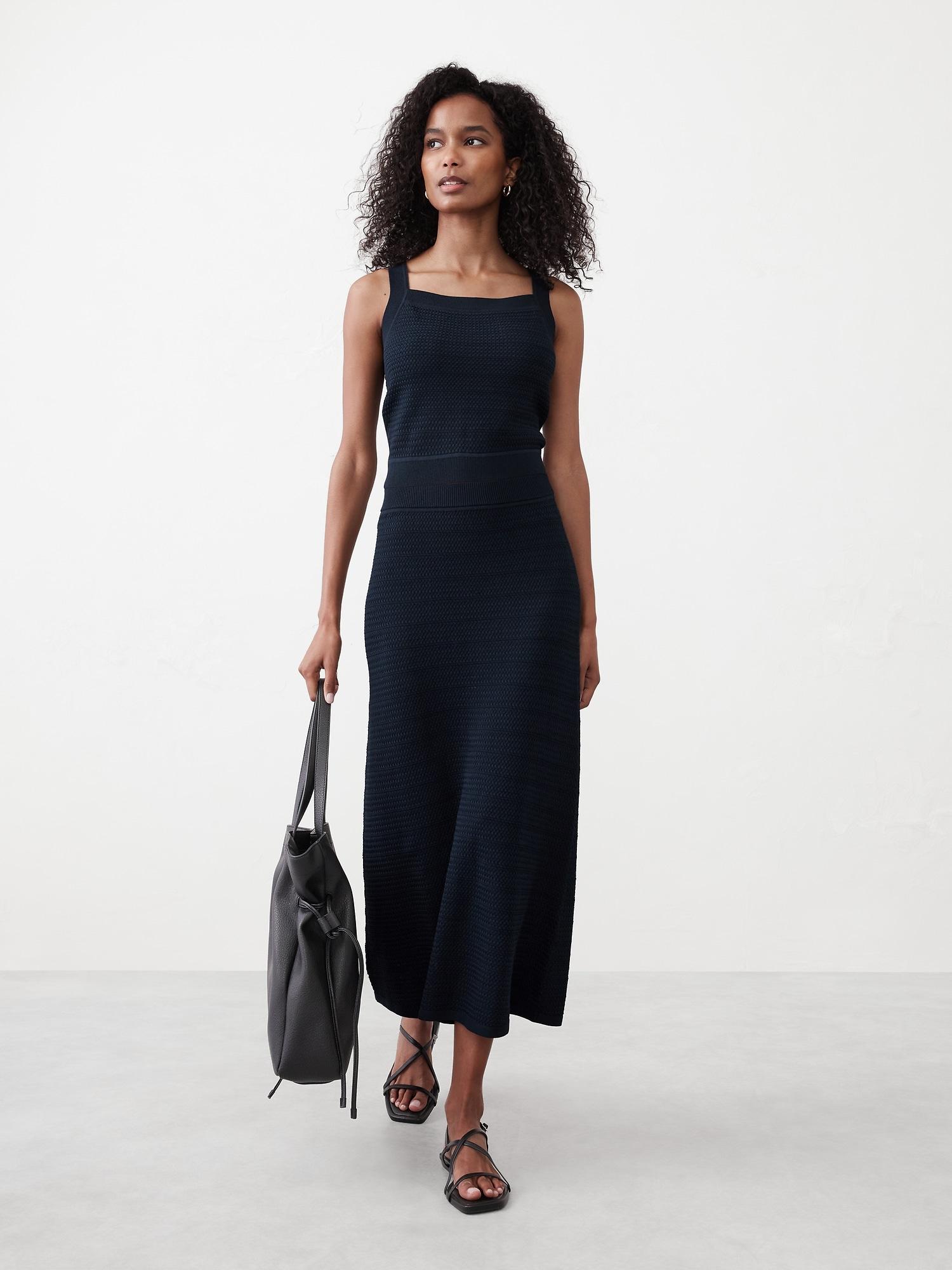 Textured Midi Sweater Skirt Product Image