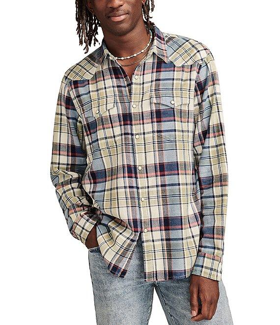 Lucky Brand Long Sleeve Plaid Woven Western Shirt Product Image