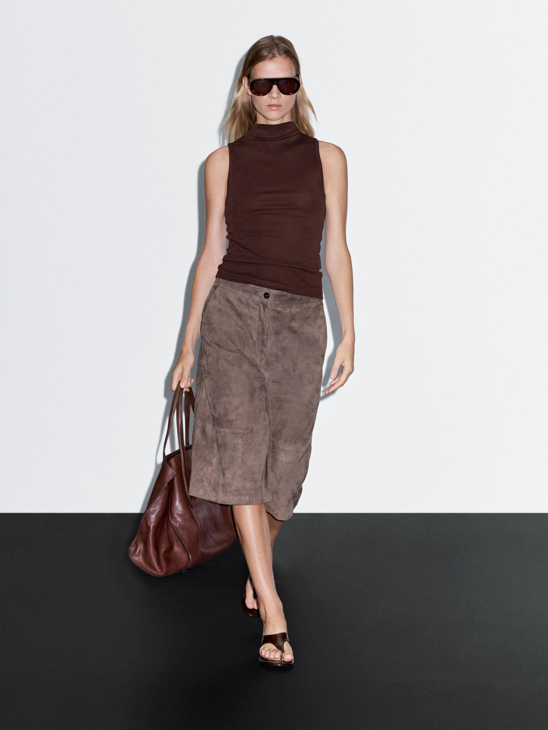 100% cotton funnel neck top Product Image