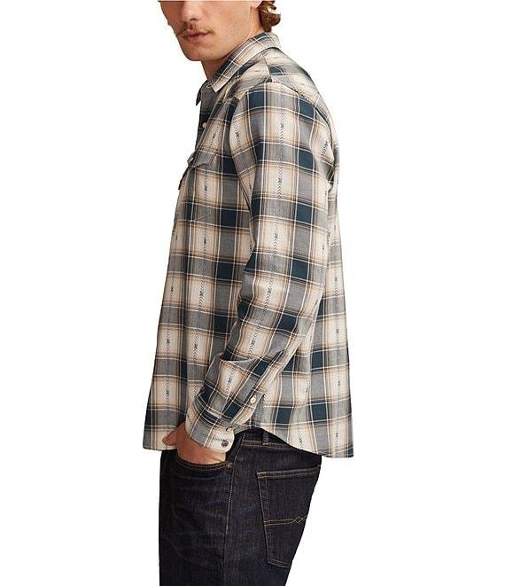 Lucky Brand Plaid Long Sleeve Dobby Shirt Product Image