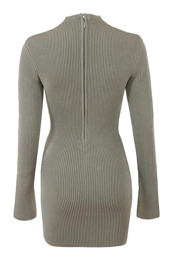 Jada  artichoke knit lace up dress Product Image