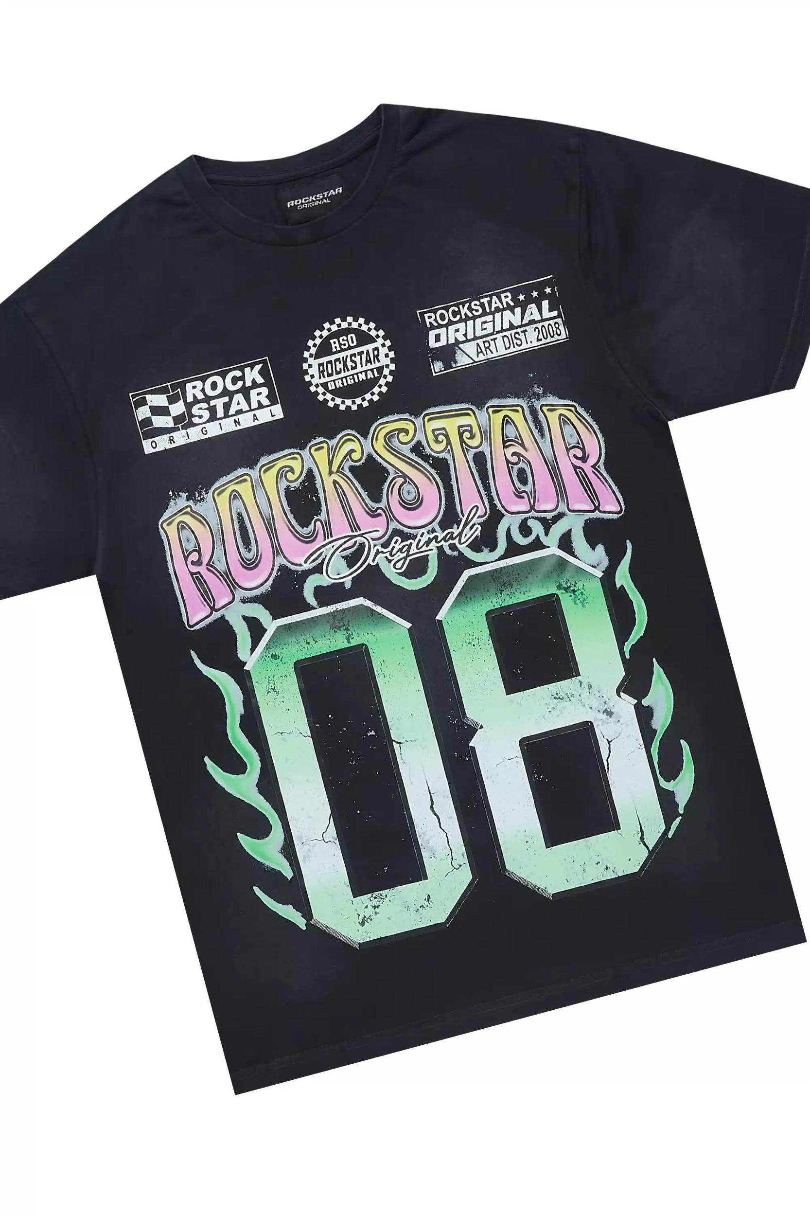 Quito Black T-Shirt/Stacked Flare Track Set Male Product Image