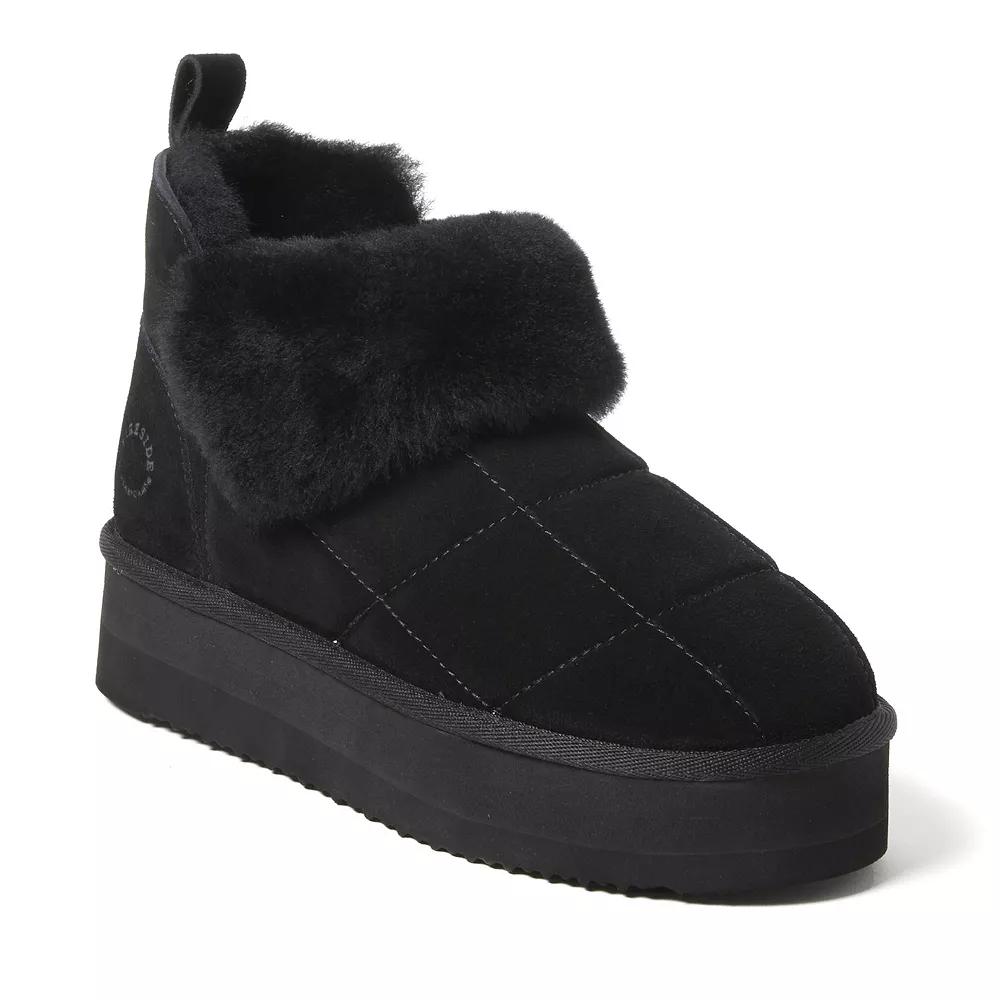 Dearfoams Bayswater Puff Women's Platform Shearling Bootie Slippers,  Product Image