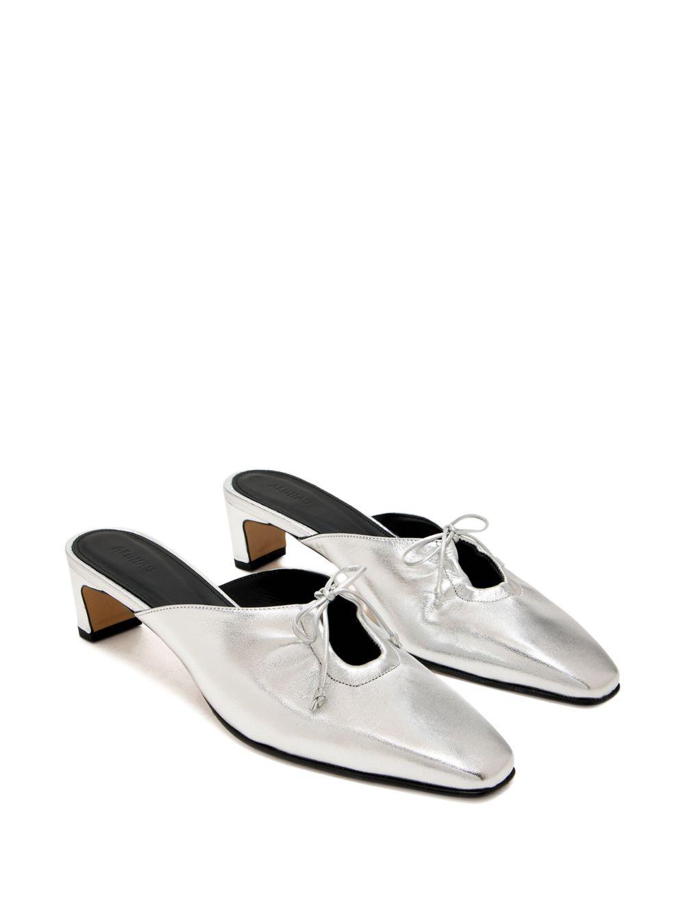 50mm Amar metallic leather mules Product Image