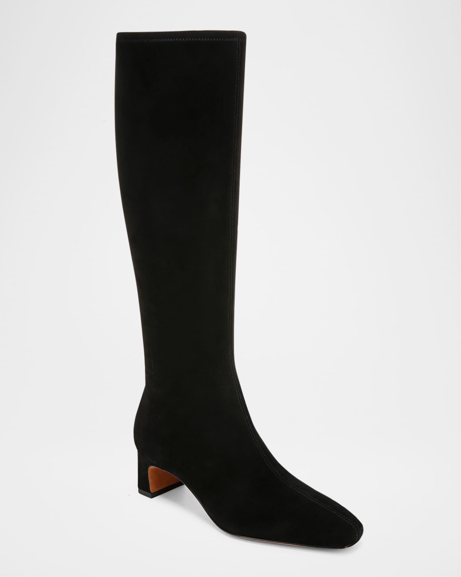 Saira Suede Kitten Knee Boots Product Image