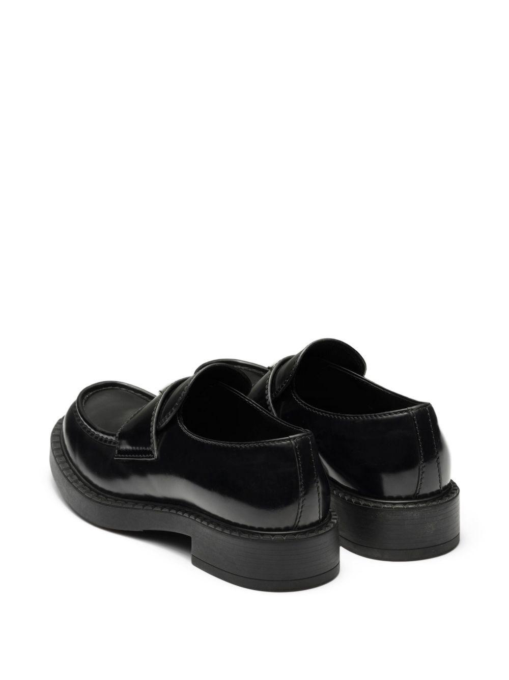 brushed-leather loafers Product Image